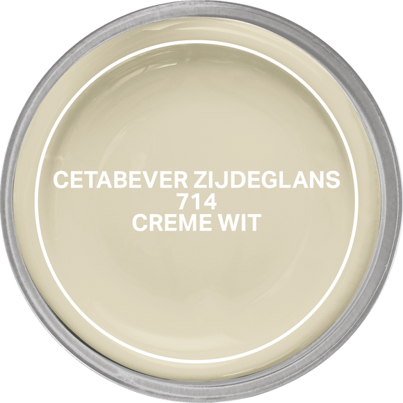 Cetabever Beits Dekkend Zijdeglans 750ml - 714 Creme Wit