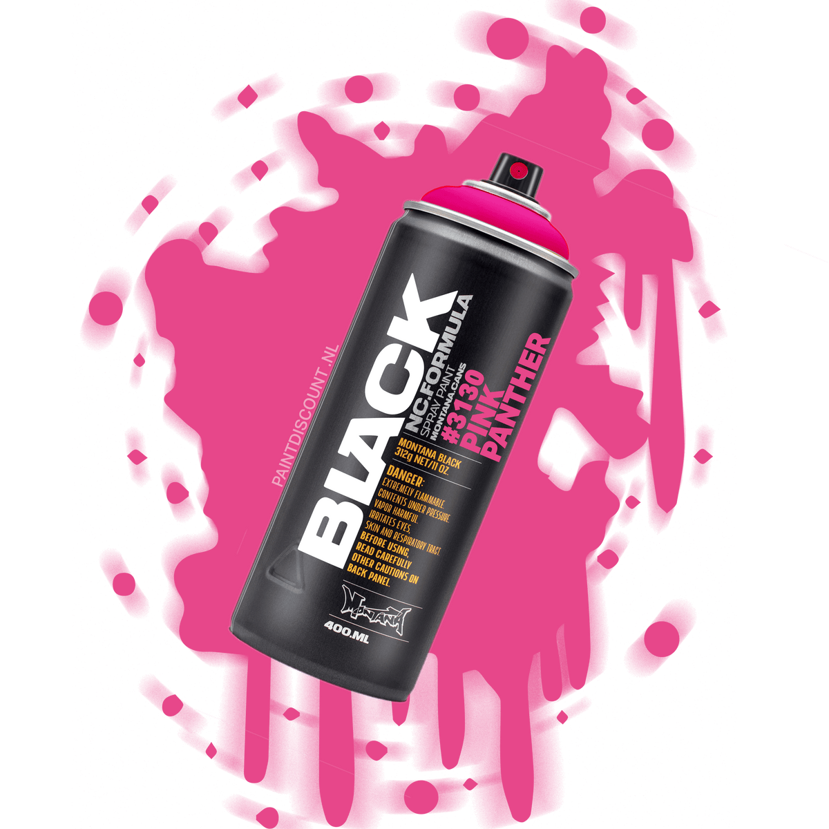 Montana BLACK Spray Paint 400ml Pink Panther