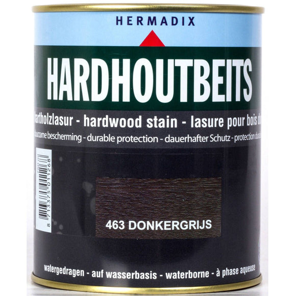 Hermadix Hardhoutbeits 463 donker grijs 750ml