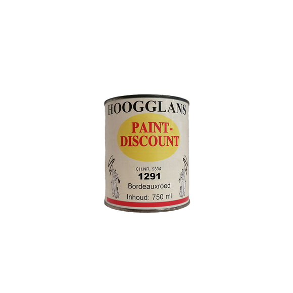 PD Hoogglans 1291 Bordeauxrood 750ml