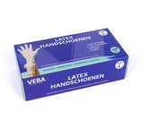VEBA Latex Wegwerphandschoenen Wit - Licht Gepoederd (Doos à 100 stuks)