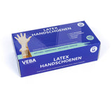 VEBA Latex Wegwerphandschoenen Wit - Licht Gepoederd (Doos à 100 stuks)