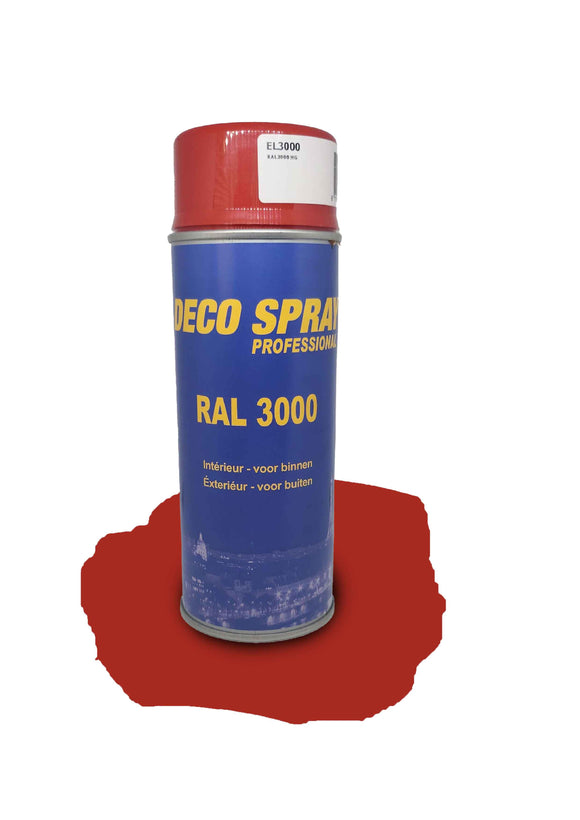Deco spray RAL3000 Hoogglans 400ml