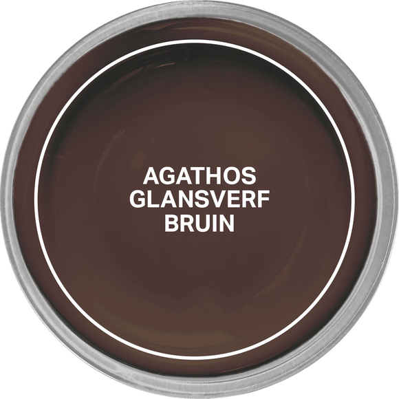 Agathos Glansverf High Solid 750ml Bruin (outlet)