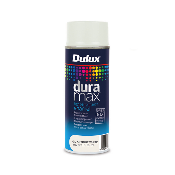Dulux Duramax Gloss Antique White (gebrokenwit hoogglans) - spuitbus 400ml