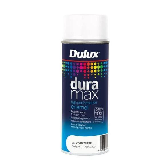 Dulux Duramax Gloss Vivid White (wit hoogglans) - spuitbus 400ml