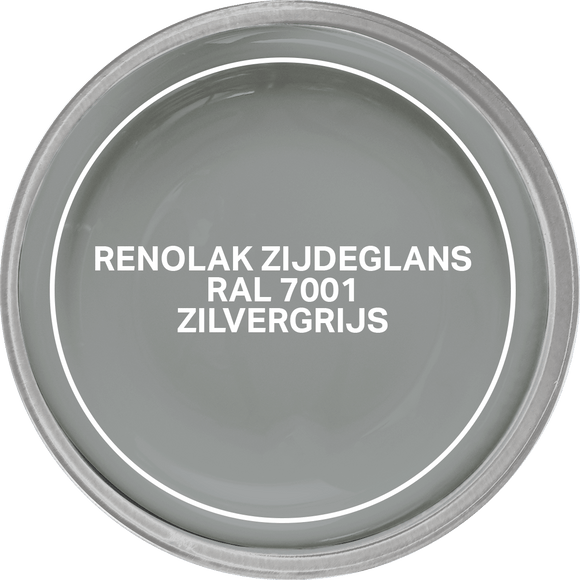 RenoLak Zijdeglans 0.75L - 7001 RAL Zilvergrijs