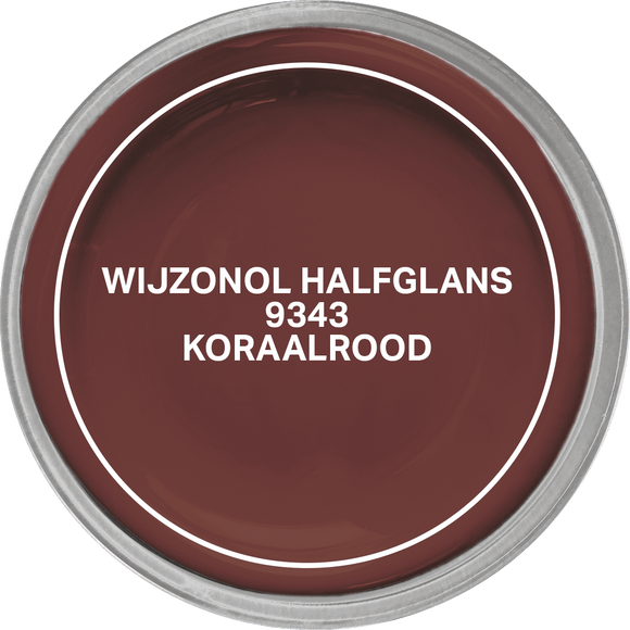 Wijzonol Dekkend Halfglans - 750ml - 9343 Koraalrood (outlet)