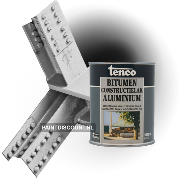 Tenco Bitumen Constructielak Aluminium 1L (outlet)