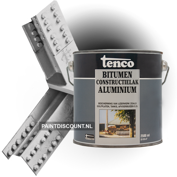 Tenco Bitumen Constructielak Aluminium 2,5L (outlet)