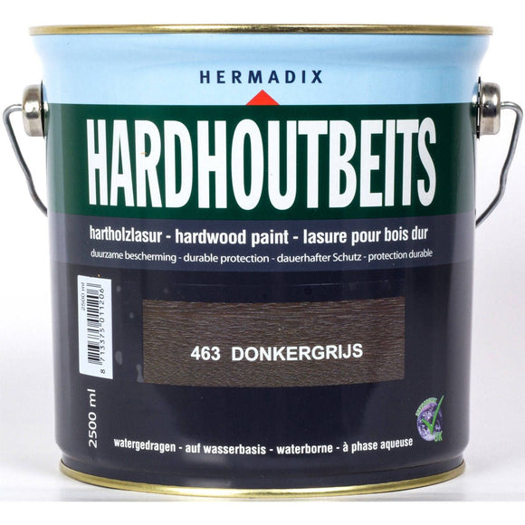 Hermadix Hardhoutbeits 463 donker grijs 2,5L