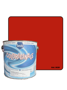 Levis zijdeglanslak waterbasis RAL 3020 verkeersrood - 2,5L (outlet)